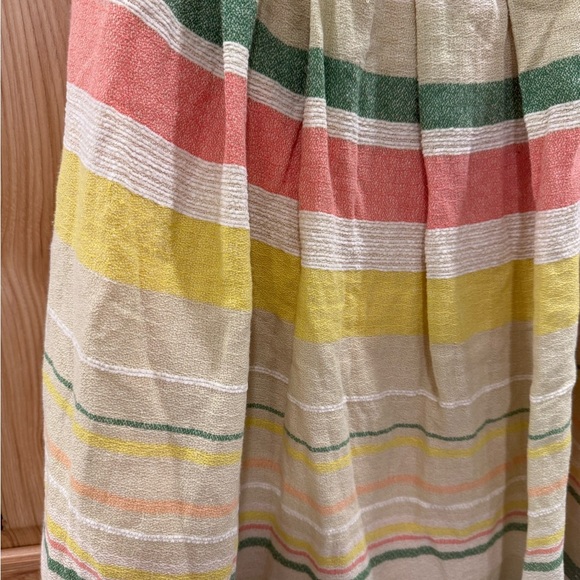 Eva Franco Anthropologie Stripped Pleated A-Line Skirt Size 8 - Picture 3 of 11